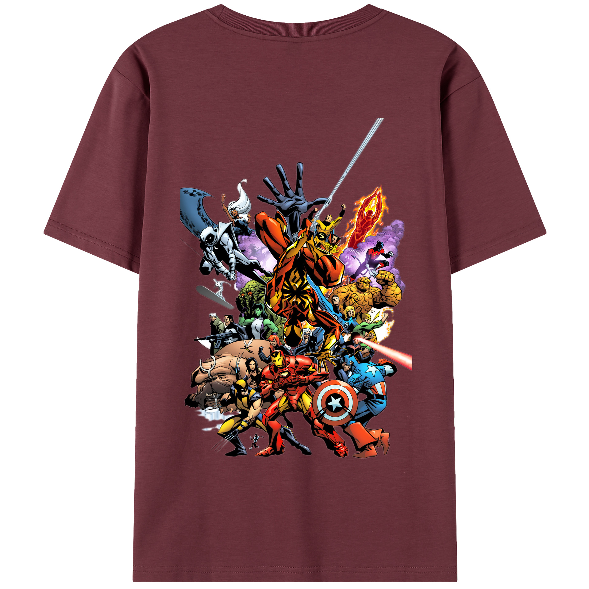 （画像用） アベンジャーズ The Avengers 綿100％半袖Tシャツ（背面プリント）